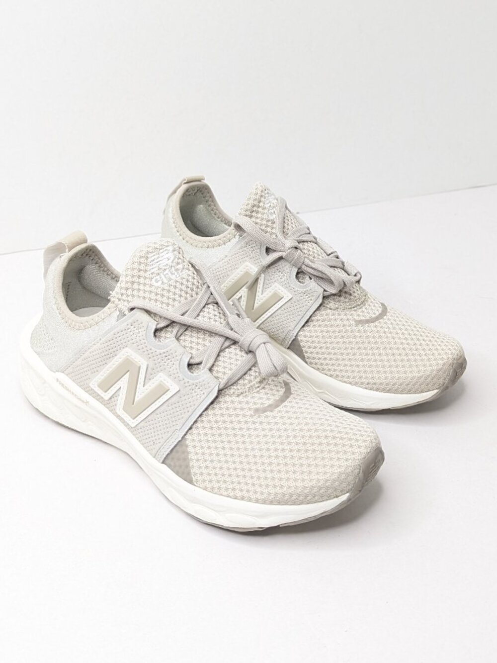 New Balance Fresh Foam X Cruz v3 Athletic Sneakers Grey White Womens 5.5